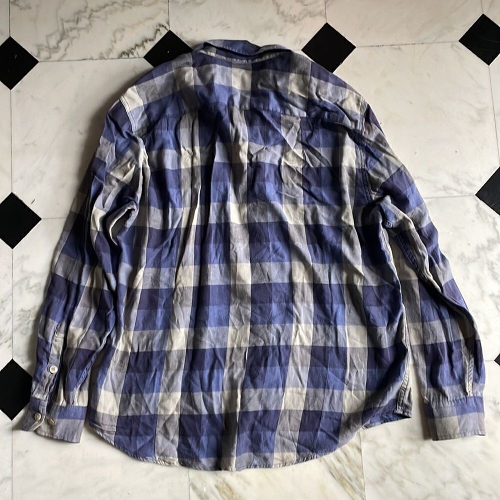 Normal Brand Blue & Gray Plaid Button Down - Picture 7 of 7
